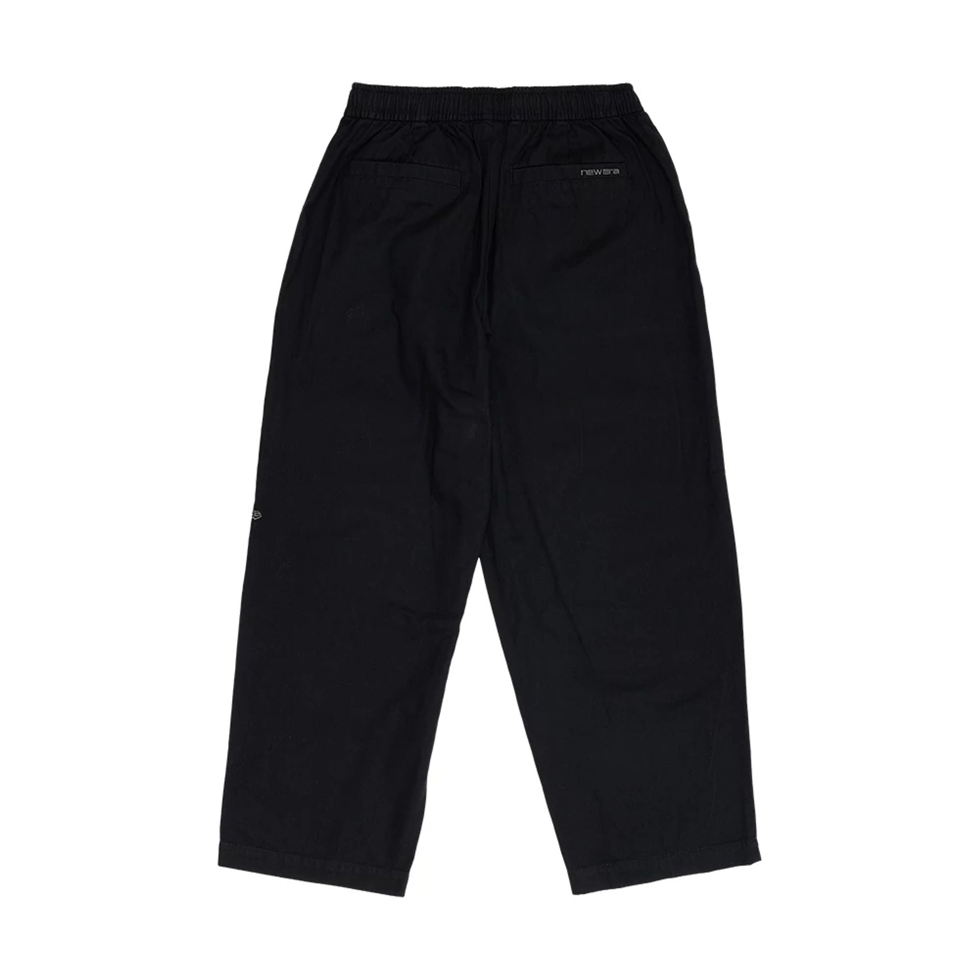 The model is wearing this New Era Balloon Leg Trousers in black. 2