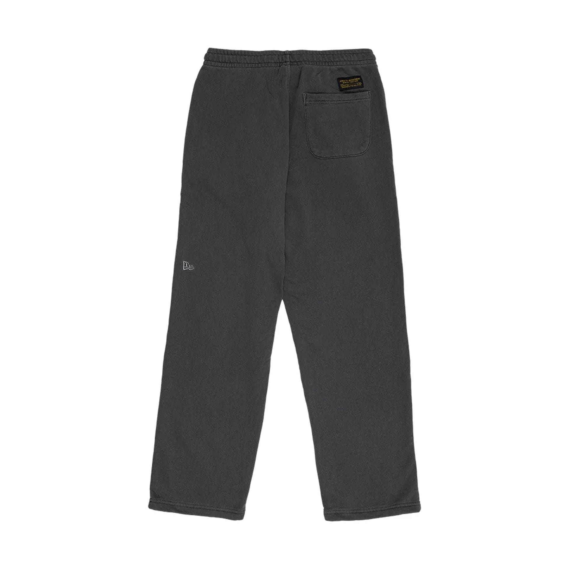 The model is wearing this New Era Originators Straight Leg Joggers in black. 2