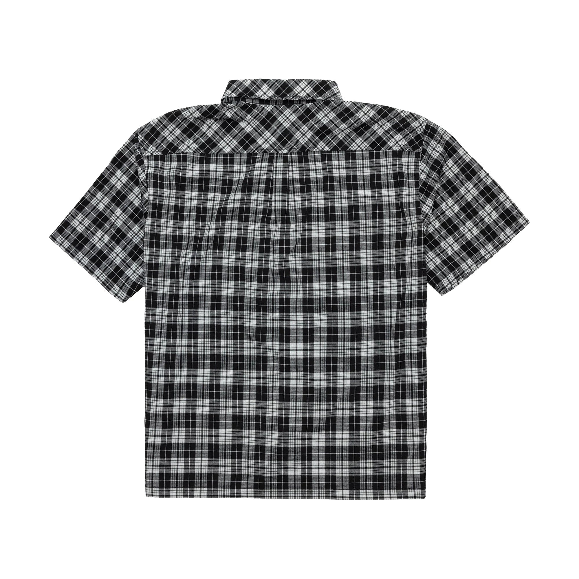 This is a New Era Check Short Sleeve Shirt in black. 2