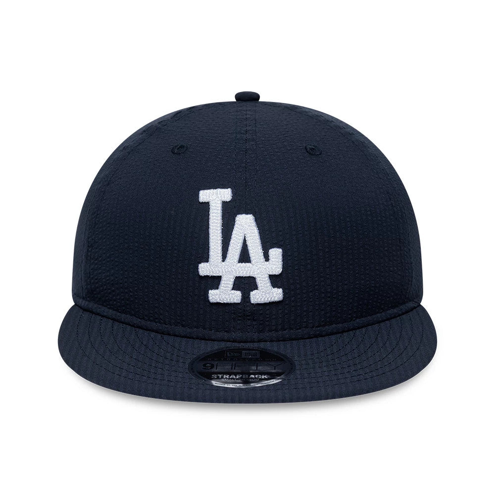 Pictured is this MLB Seersucker LA Dodgers Retro Crown 9FIFTY cap in navy. 2