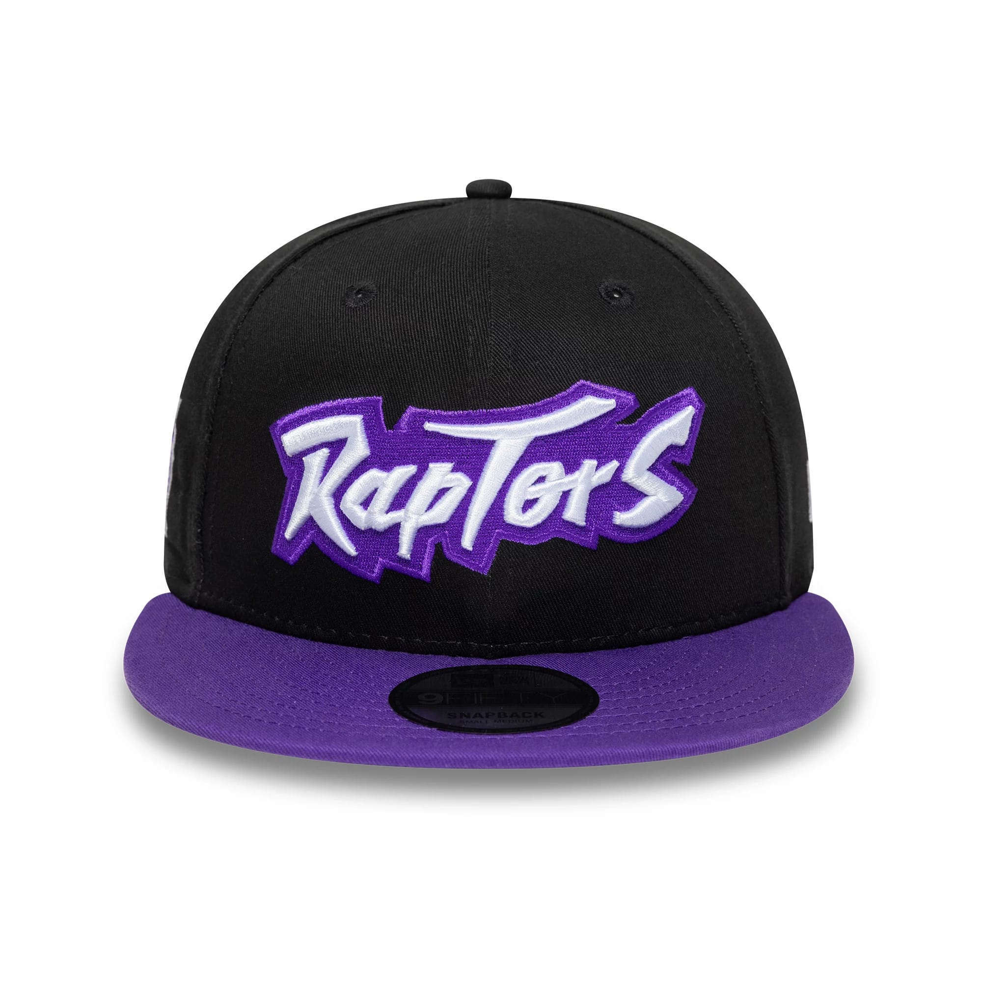 Pictured is this NBA Hardwood Classic Toronto Raptors 9FIFTY Snapback cap in black & purple. 2