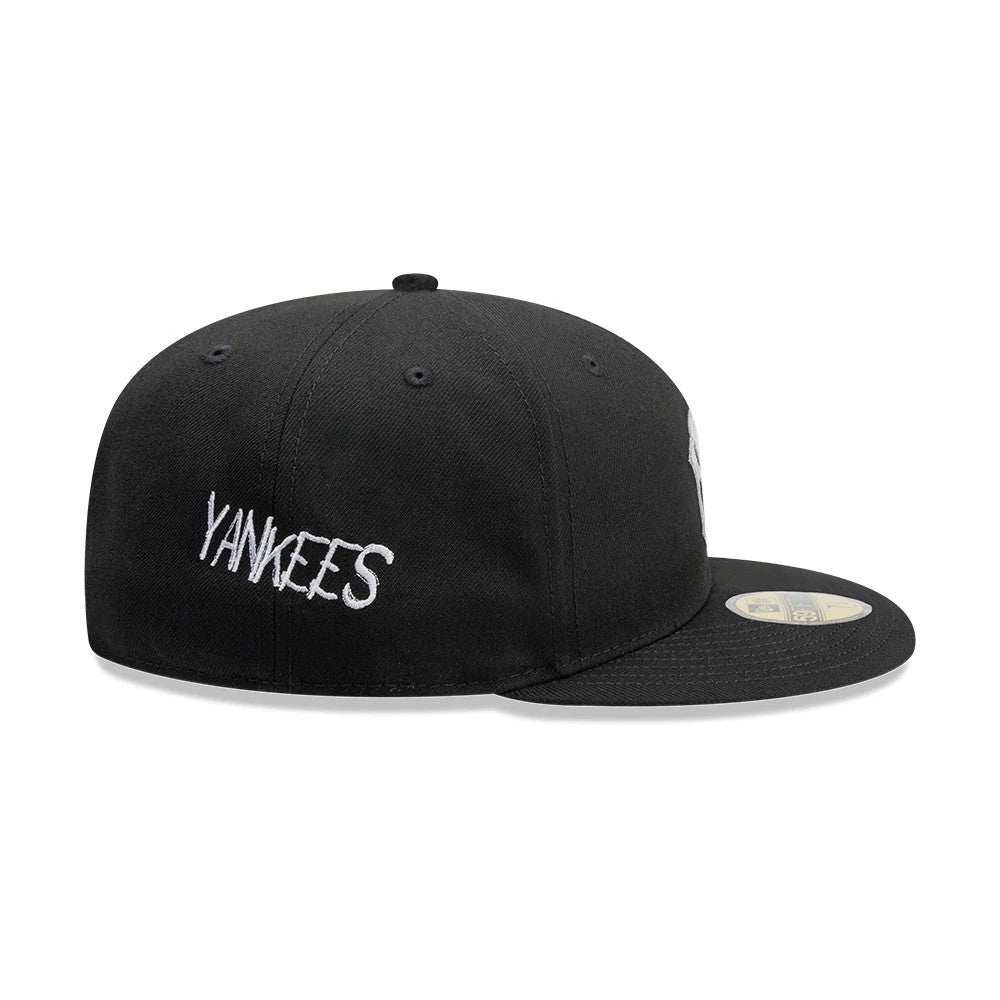 Pictured is this MLB Punkcore New York Yankees 59FIFTY Fitted cap in black. 7