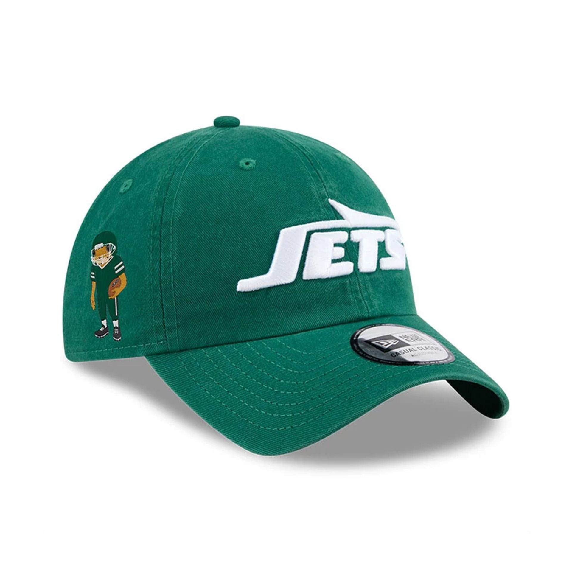 Pictured is this NFL X Bad Bunny New York Jets Casual Classic cap in green. 1
