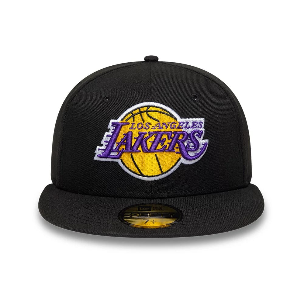 Pictured is this NBA LA Lakers 59FIFTY Fitted cap in black. 2