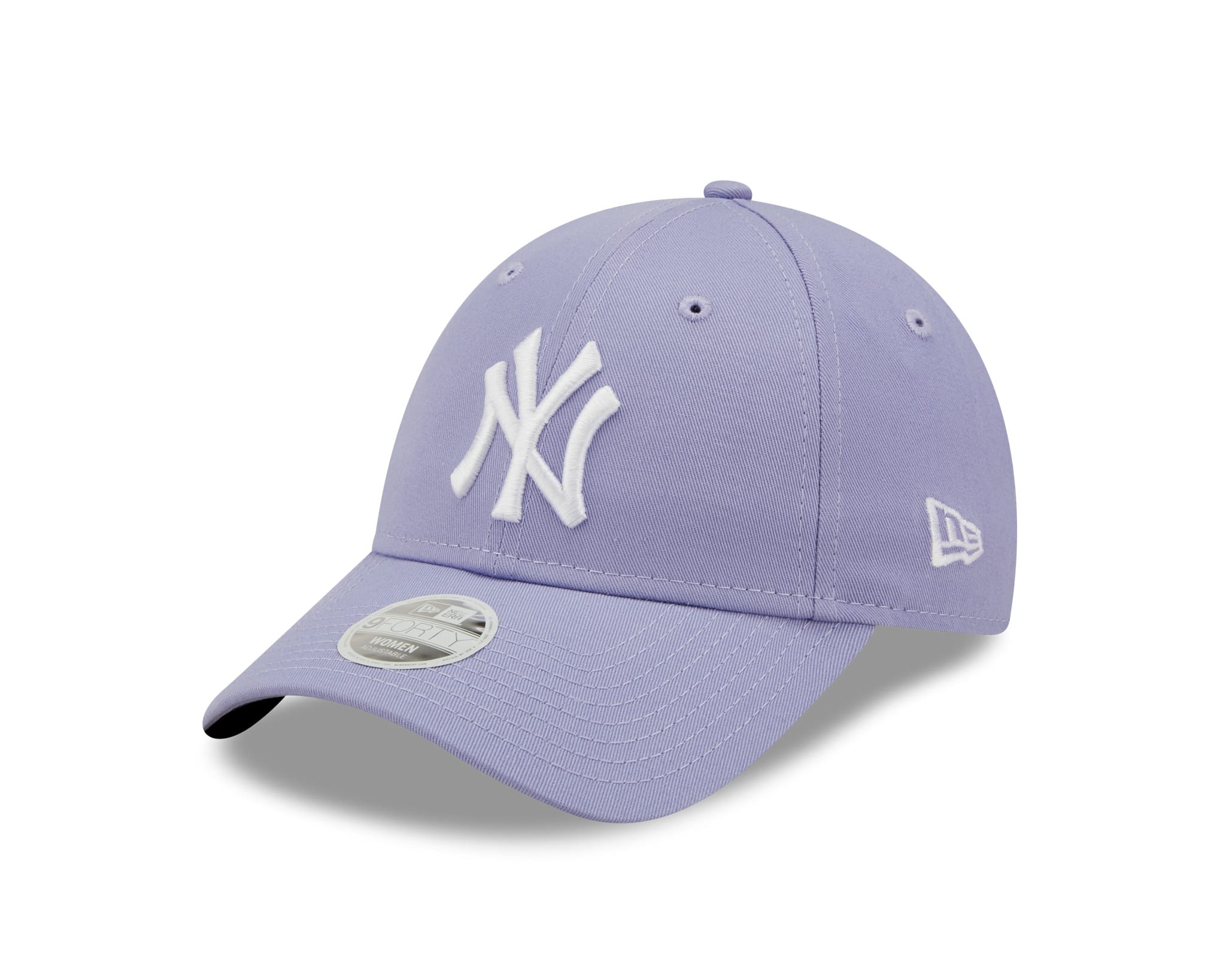 This is a New York Yankees League Essentials Womens Lilac 9FORTY Adjustable Cap 1