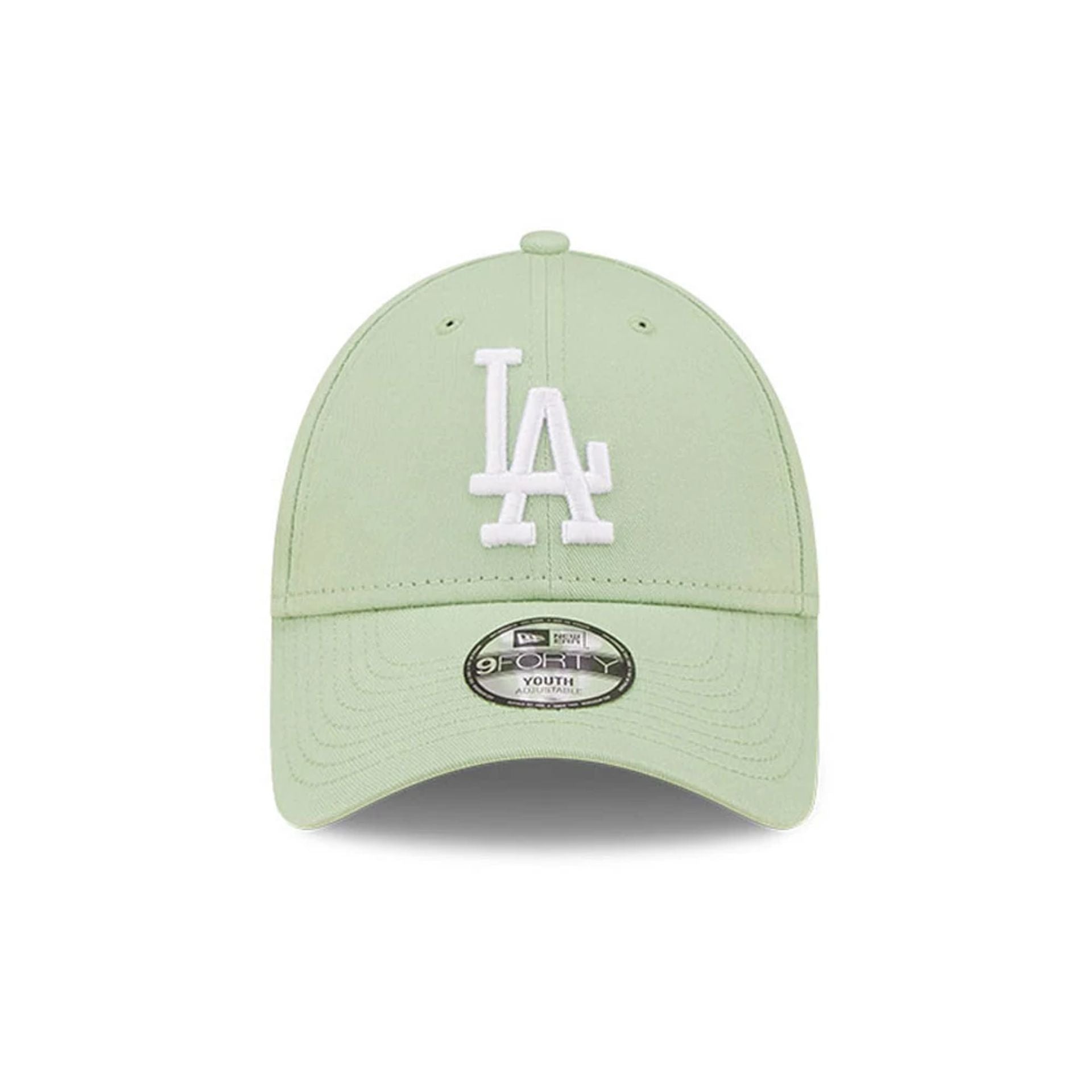 This is a Youth MLB League Essential LA Dodgers Bright Green 9FORTY Cap 2