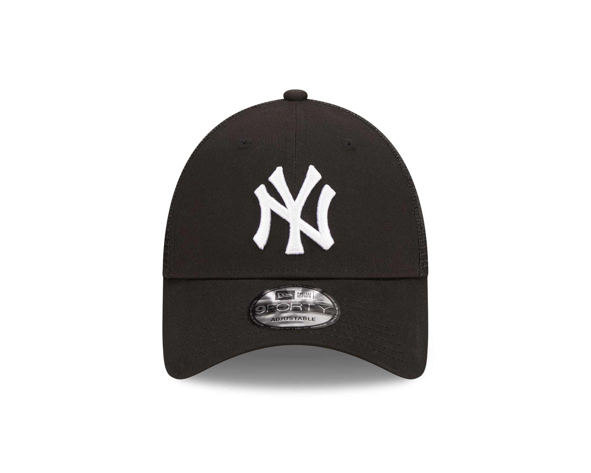 This is a New York Yankees Home Field Black 9FORTY A-Frame Trucker Cap 2