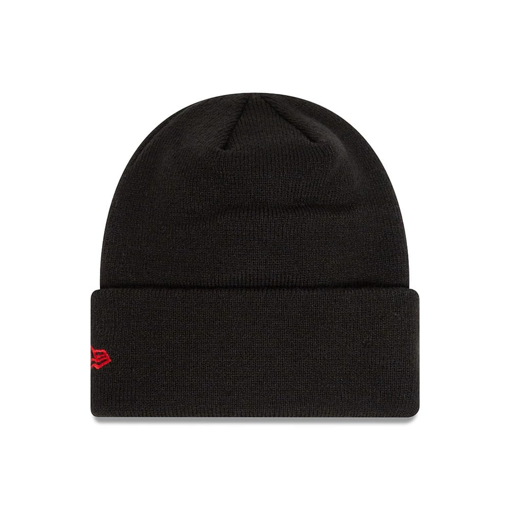 This is a Manchester United FC Youth Black Cuff Knit Beanie Hat 2