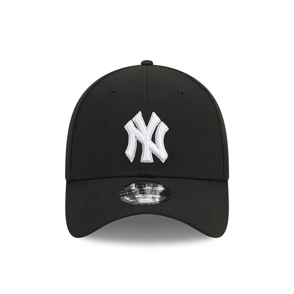 Pictured is this MLB Evergreen New York Yankees 39THIRTY Stretch Fit cap in black. 2