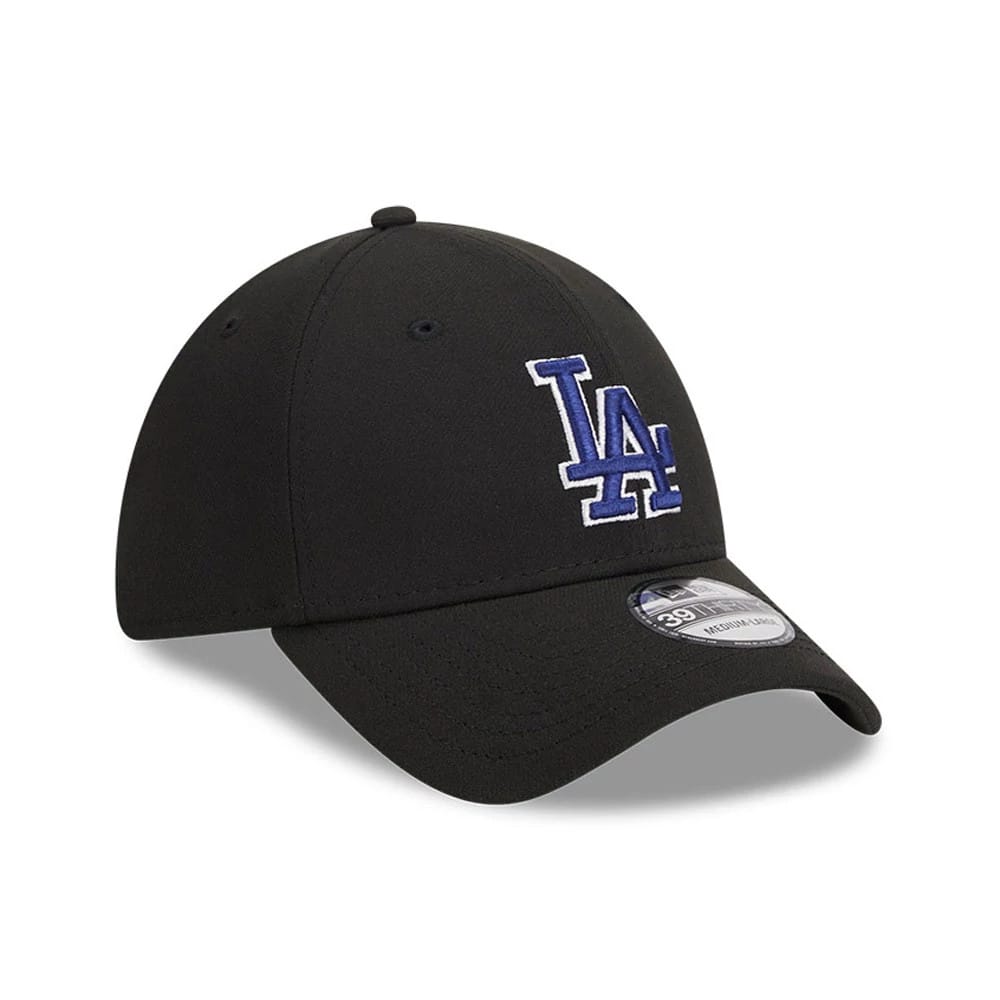 Pictured is this MLB Evergreen LA Dodgers 39THIRTY Stretch Fit cap in black. 3