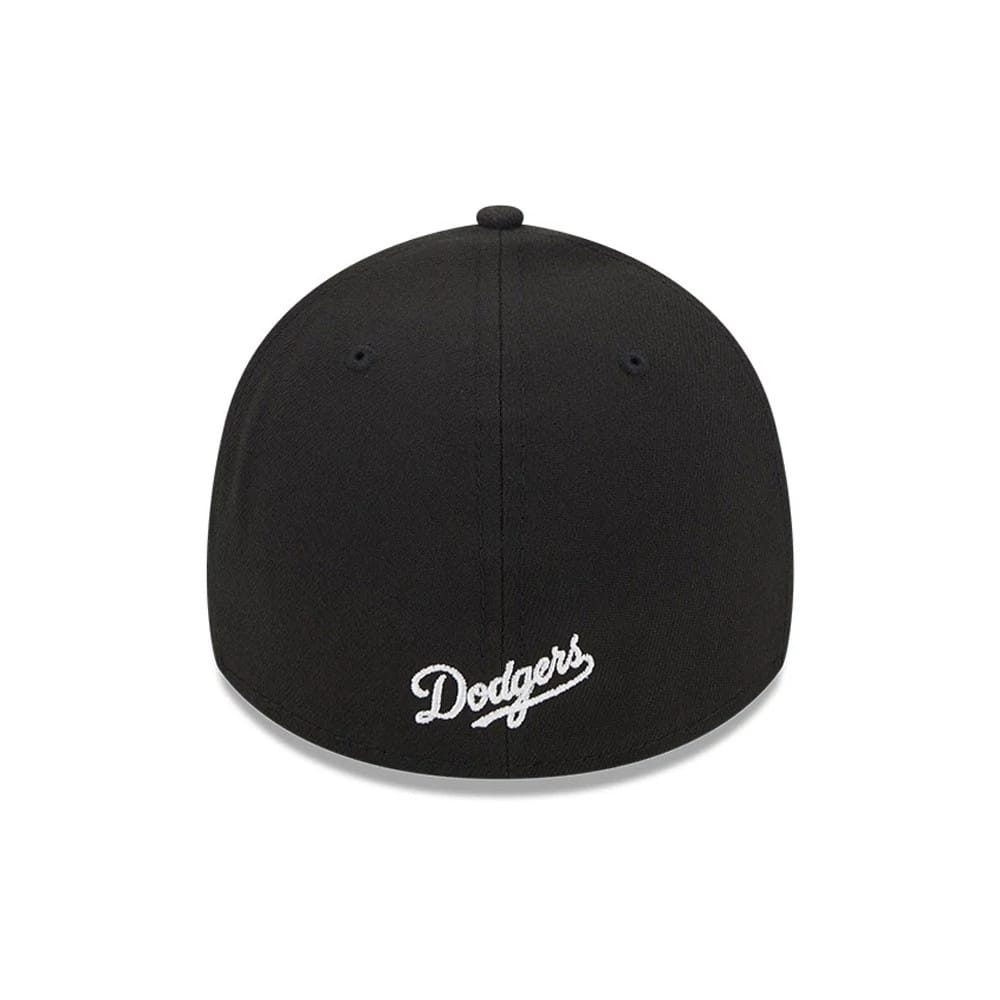 Pictured is this MLB Evergreen LA Dodgers 39THIRTY Stretch Fit cap in black. 4