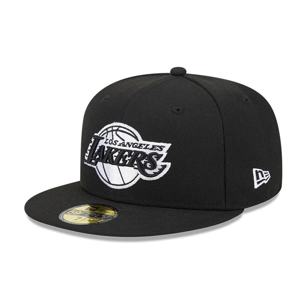 Pictured is this NBA Evergreen LA Lakers 59FIFTY Fitted cap in black. 4