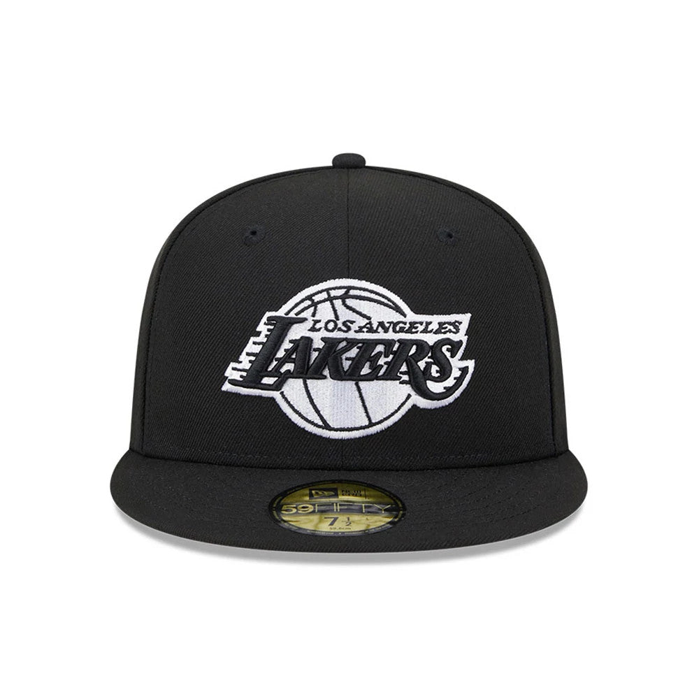 Pictured is this NBA Evergreen LA Lakers 59FIFTY Fitted cap in black. 3