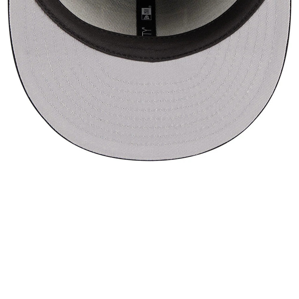 Pictured is this NFL Evergreen Las Vegas Raiders 59FIFTY Fitted cap in black. 2