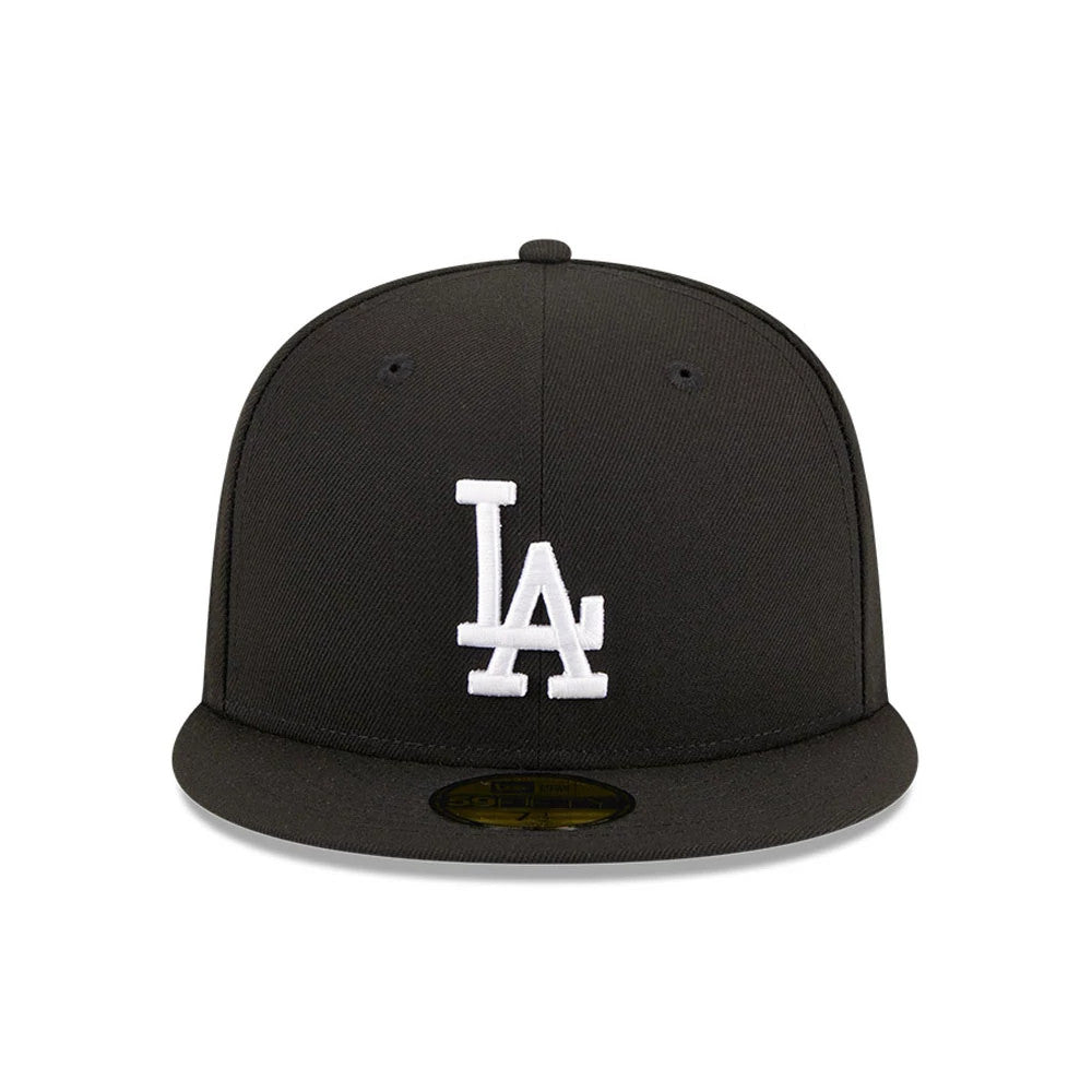 Pictured is this MLB Evergreen LA Dodgers 59FIFTY Fitted cap in black. 3