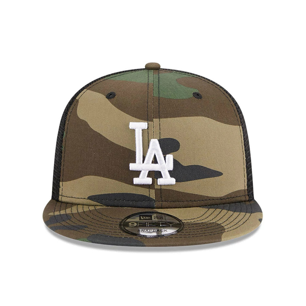 Pictured is this MLB Evergreen LA Dodgers 9FIFTY Trucker cap in camo. 3