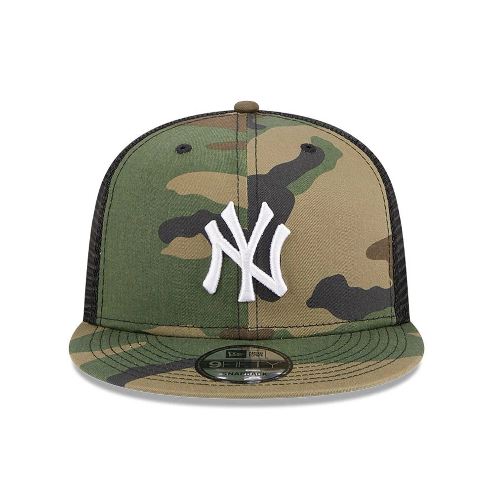 Pictured is this MLB Evergreen New York Yankees 9FIFTY Trucker cap in camo. 3