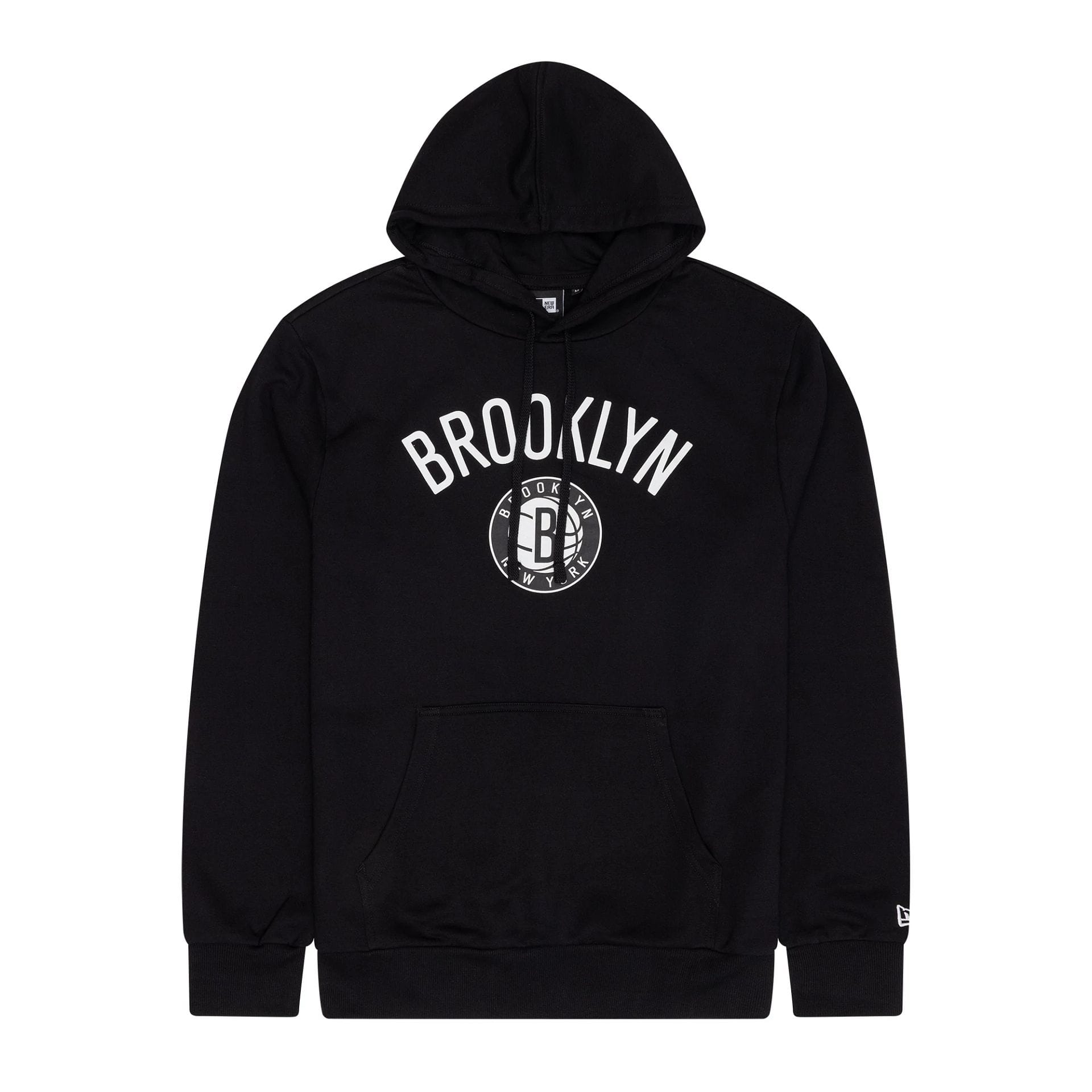 The Male model is wearing Brooklyn Nets NBA Regular Black Pullover Hoodie 1