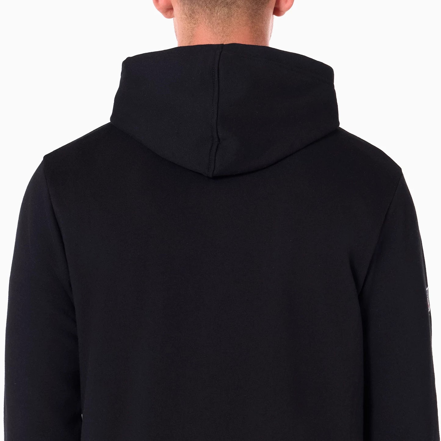 The Male model is wearing NFL Shield Logo NFL Black Pullover Hoodie 7
