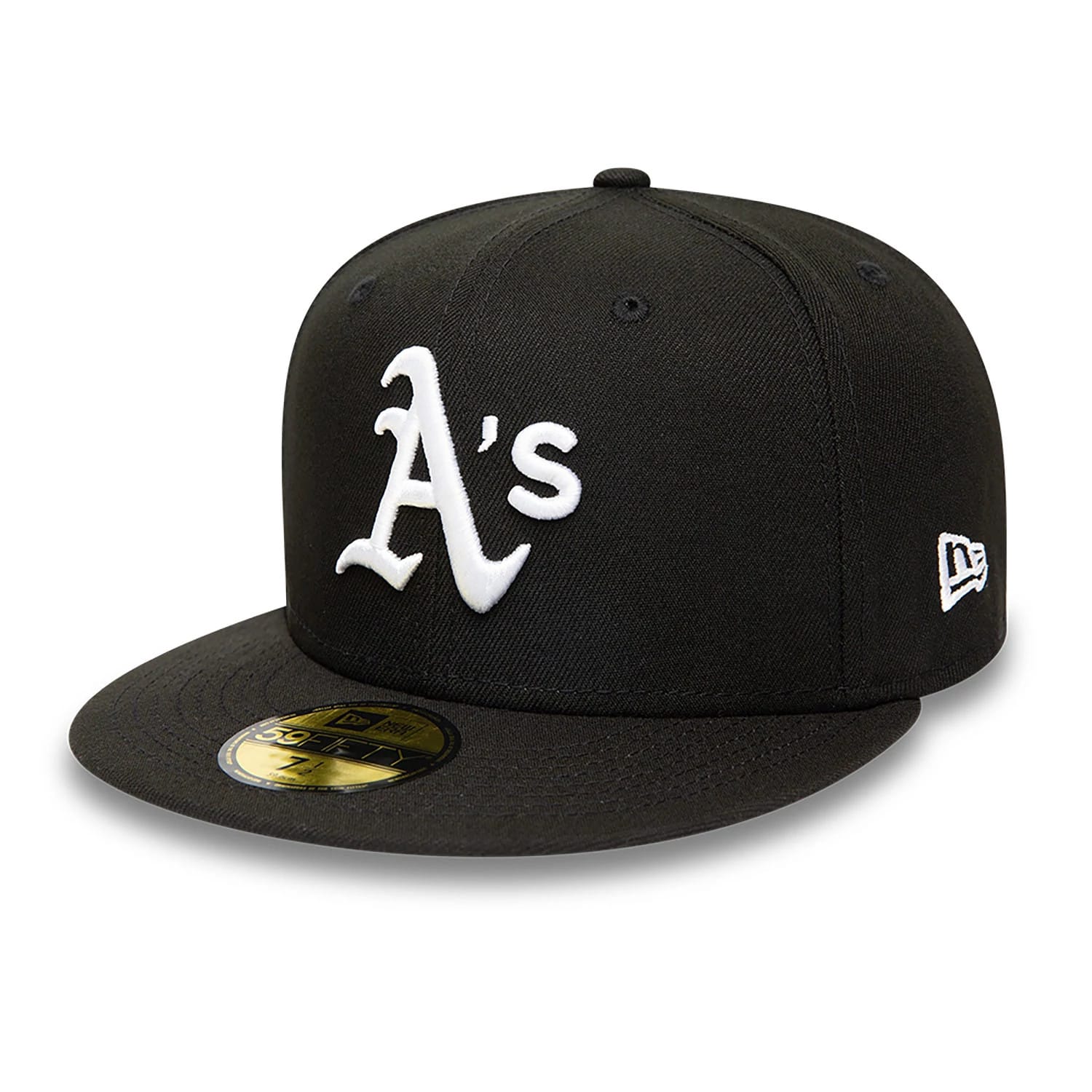 This is a Oakland Athletics MLB Black and White 59FIFTY Fitted Cap 1