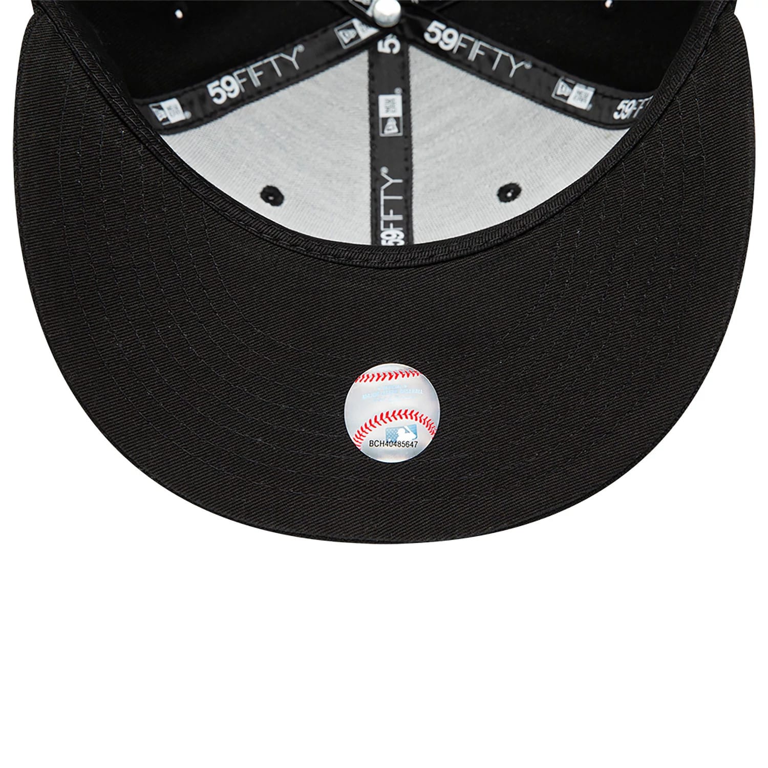 This is a Anaheim Angels MLB Black and White 59FIFTY Fitted Cap 2