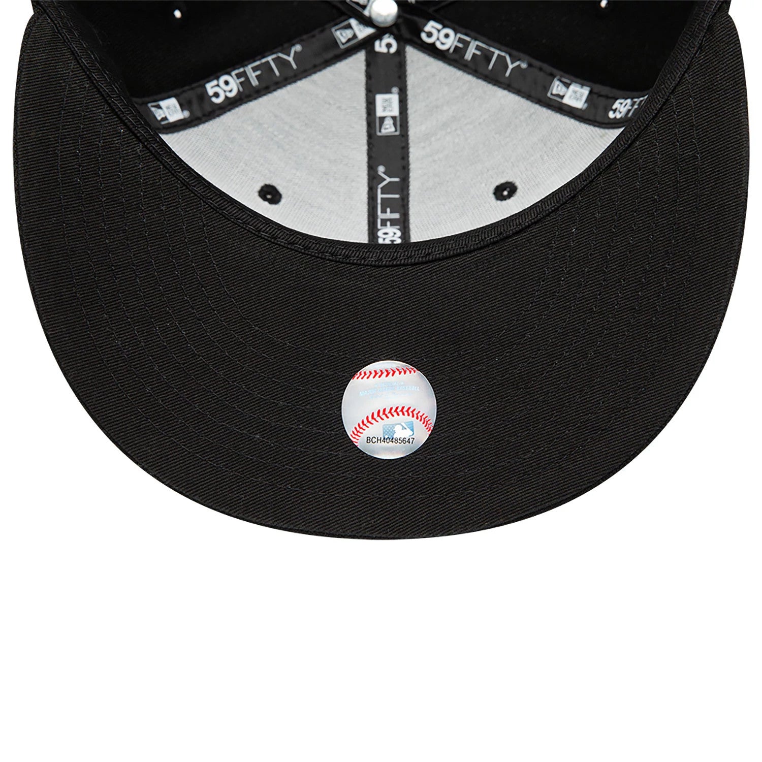 This is a Anaheim Angels MLB Black and White 59FIFTY Fitted Cap 2