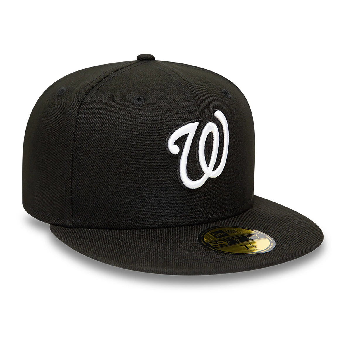 This is a Washington Nationals MLB Black and White 59FIFTY Fitted Cap 3