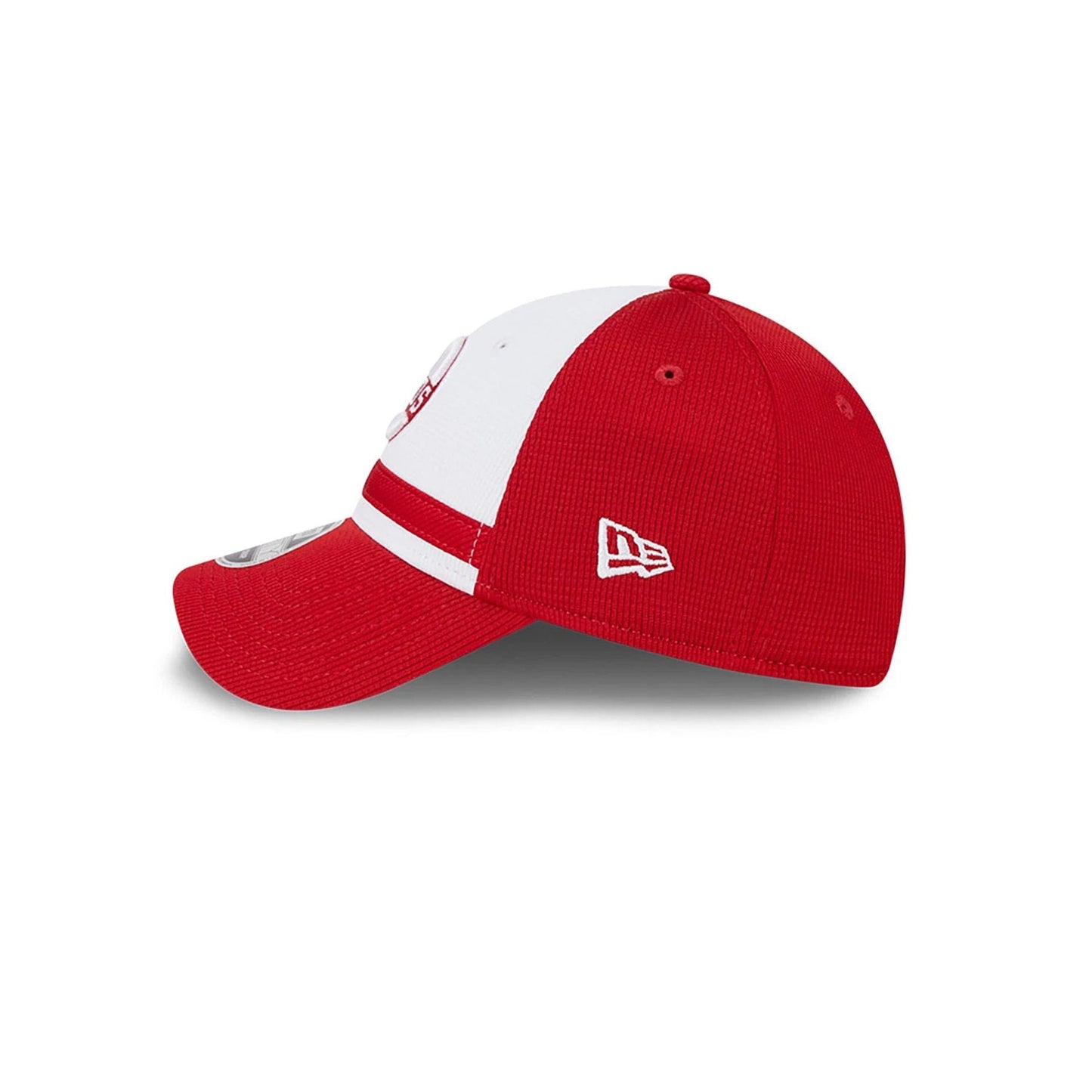 This is a Cincinnati Reds MLB Batting Practice Red 9FORTY Stretch Snap Adjustable Cap 7