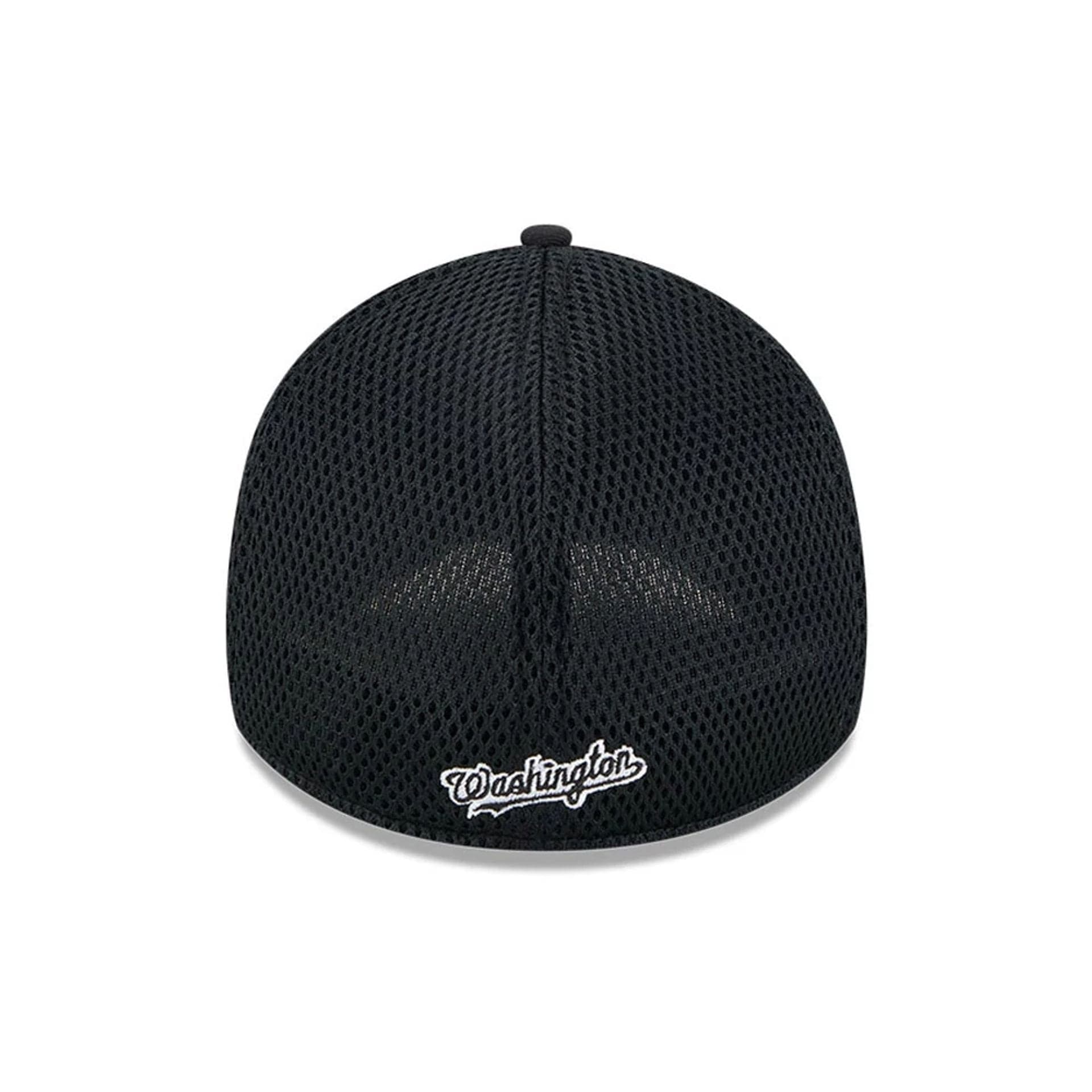 Pictured is this MLB Evergreen Neo Washington Nationals 39THIRTY Stretch Fit cap in black. 2