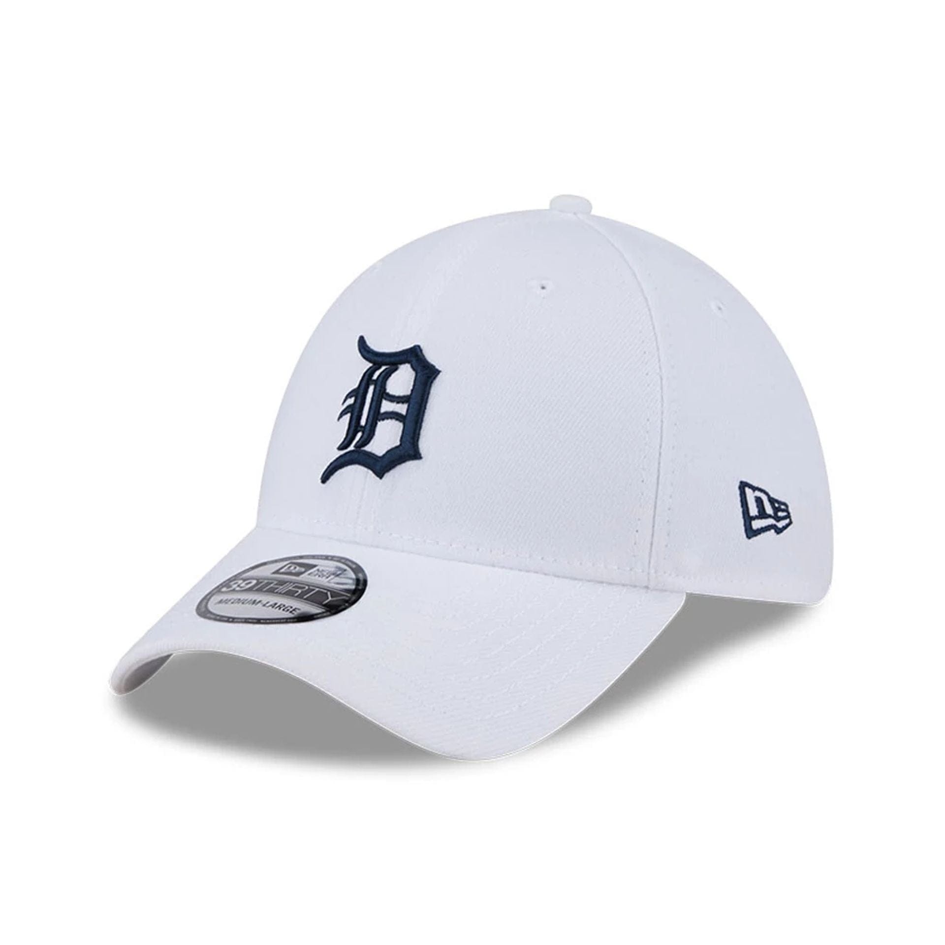 Pictured is this MLB Evergreen Detroit Tigers 39THIRTY Stretch Fit cap in white. 1