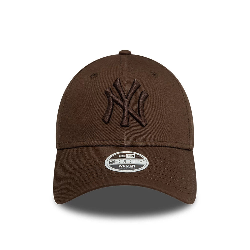 This is a New York Yankees Womens League Essential Dark Brown 9FORTY Adjustable Cap 2