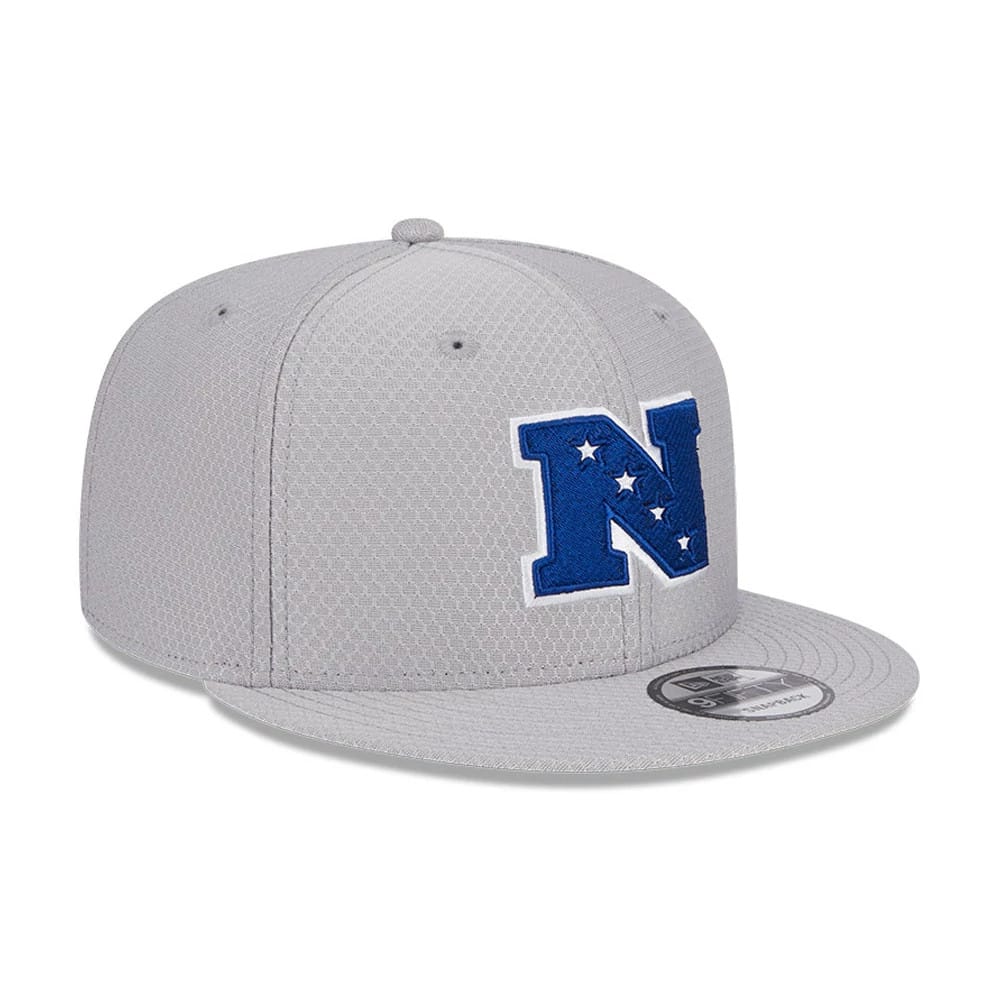 Pictured is this NFL Pro Bowl 2025 NFC Logo 9FIFTY Snapback Adjustable cap in grey. 3
