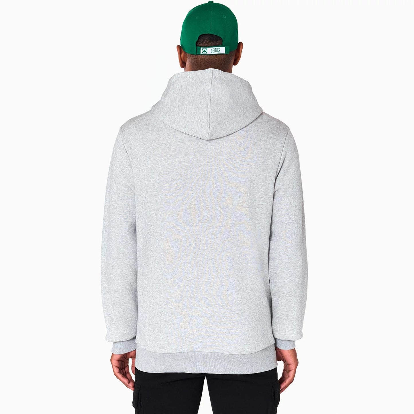 The Male model is wearing Boston Celtics NBA Grey Pullover Hoodie 7