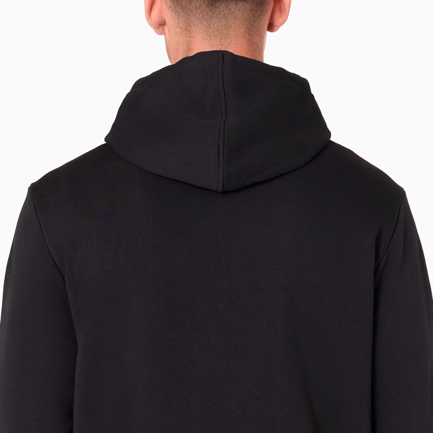 The Male model is wearing Atlanta Hawks NBA Black Pullover Hoodie 3