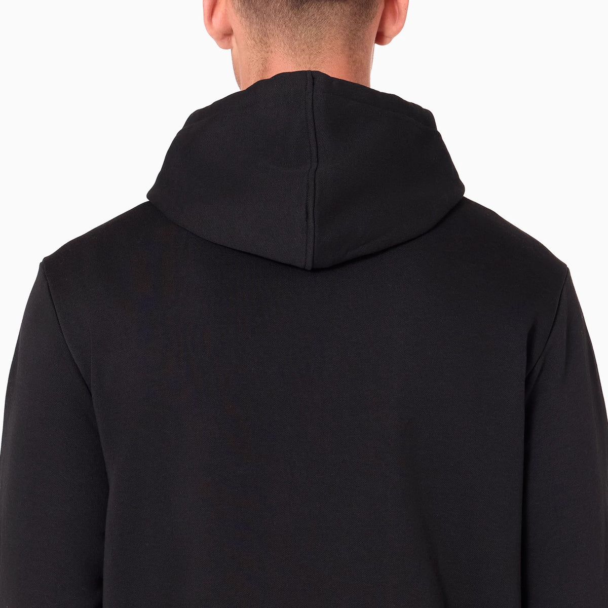The Male model is wearing Atlanta Hawks NBA Black Pullover Hoodie 3
