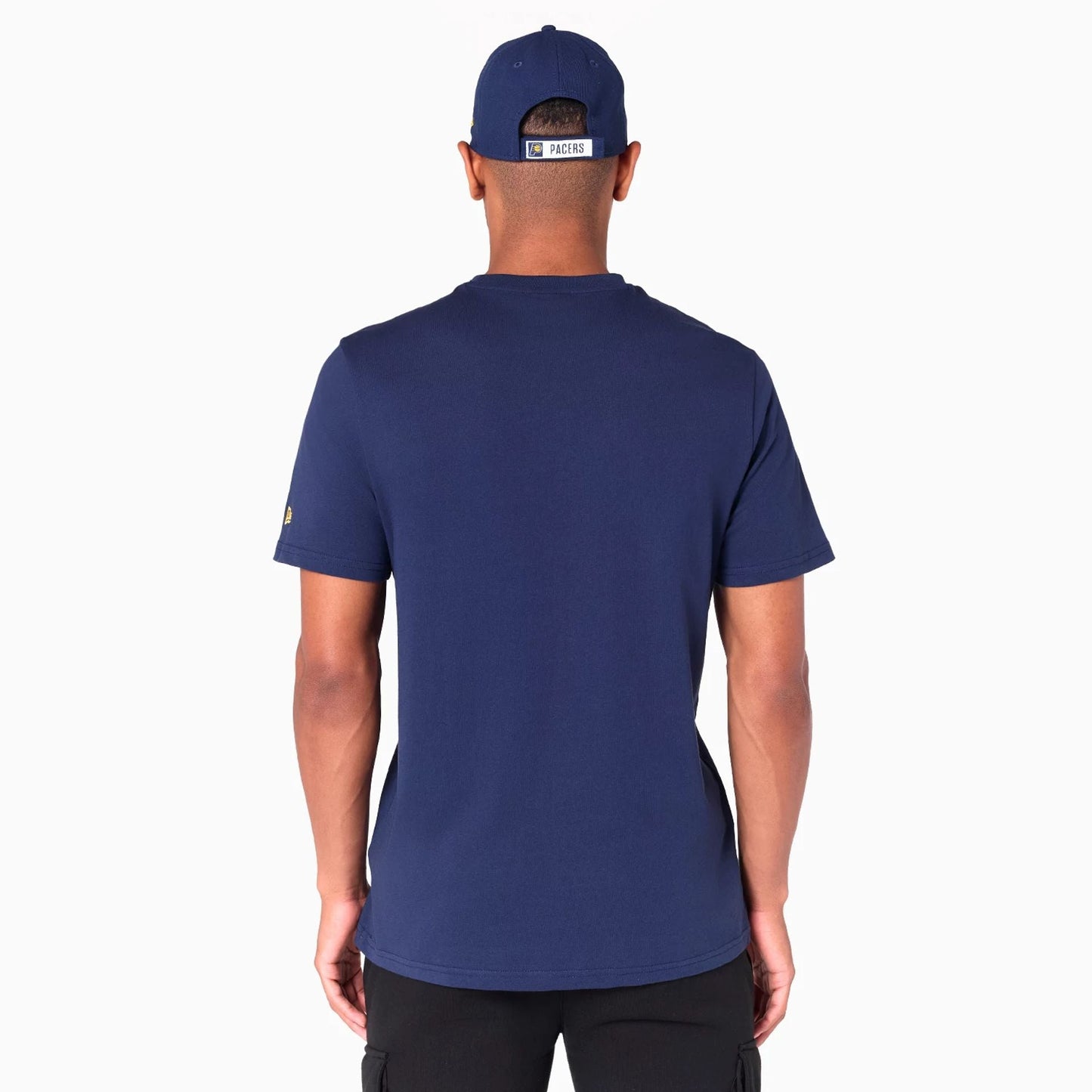 The Male model is wearing Indiana Pacers Graphic NBA Navy T-Shirt 7