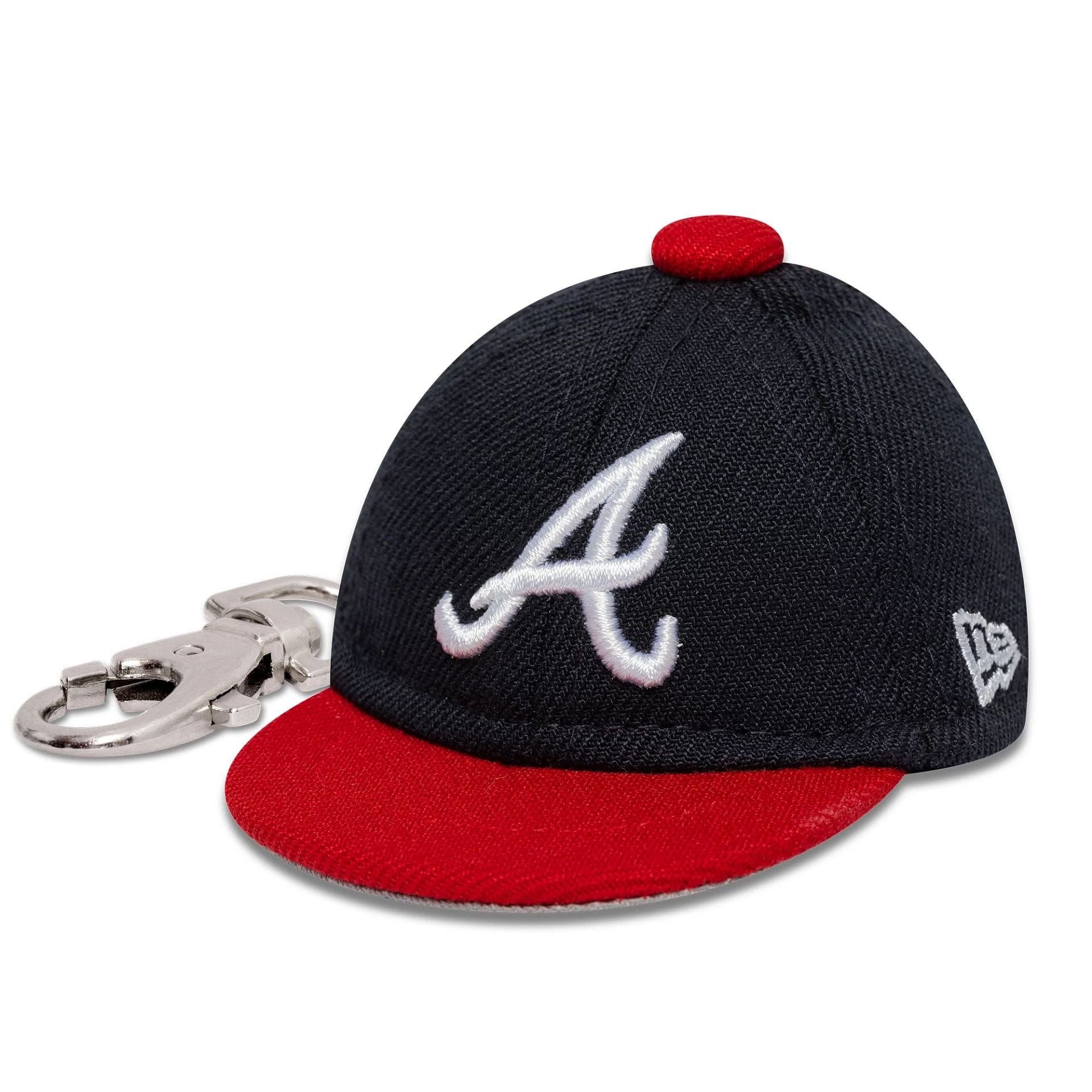 This is a Atlanta Braves MLB Mini Cap Navy Key Chain 1