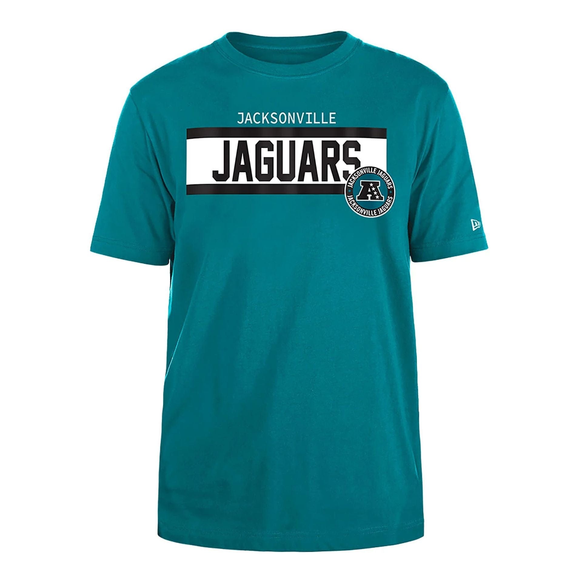 The Male model is wearing Jacksonville Jaguars NFL 3rd Down Turquoise T-Shirt 1
