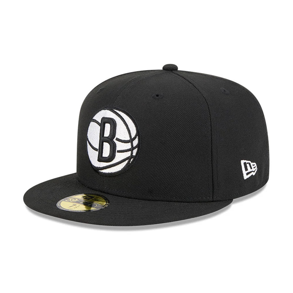 Pictured is this NBA Evergreen Brooklyn Nets 59FIFTY Fitted cap in black. 4