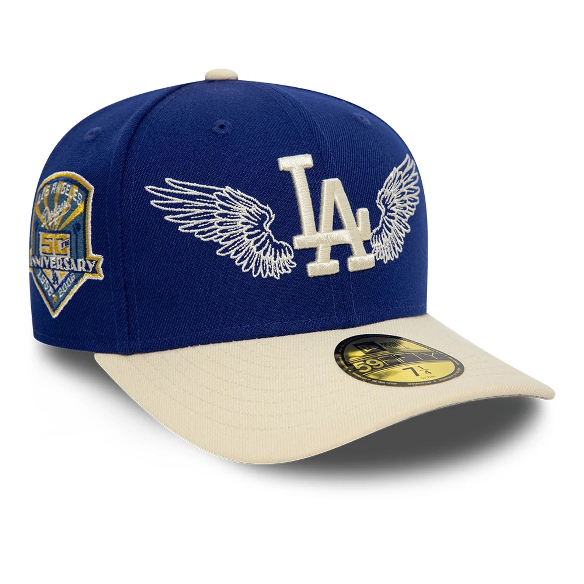 Pictured is this LA Dodgers MLB Team Wings Navy 59FIFTY Fitted Cap 1