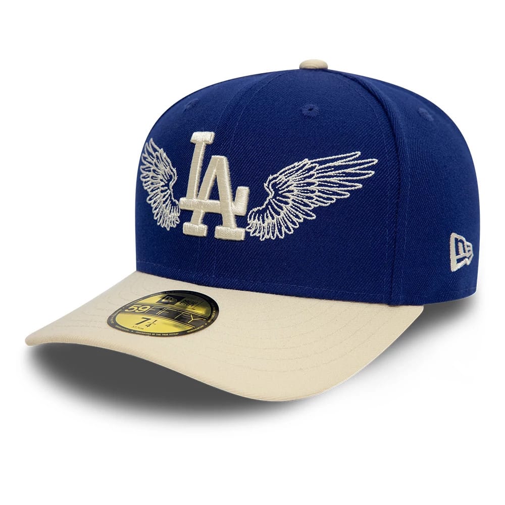 Pictured is this LA Dodgers MLB Team Wings Navy 59FIFTY Fitted Cap 4