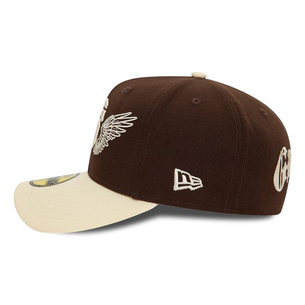 Pictured is this San Francisco Giants MLB Team Wings Dark Brown 59FIFTY Fitted Cap 7