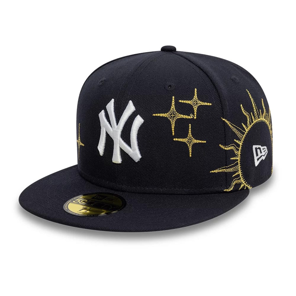 Pictured is this New York Yankees MLB Zodiac Navy 59FIFTY Fitted Cap 1