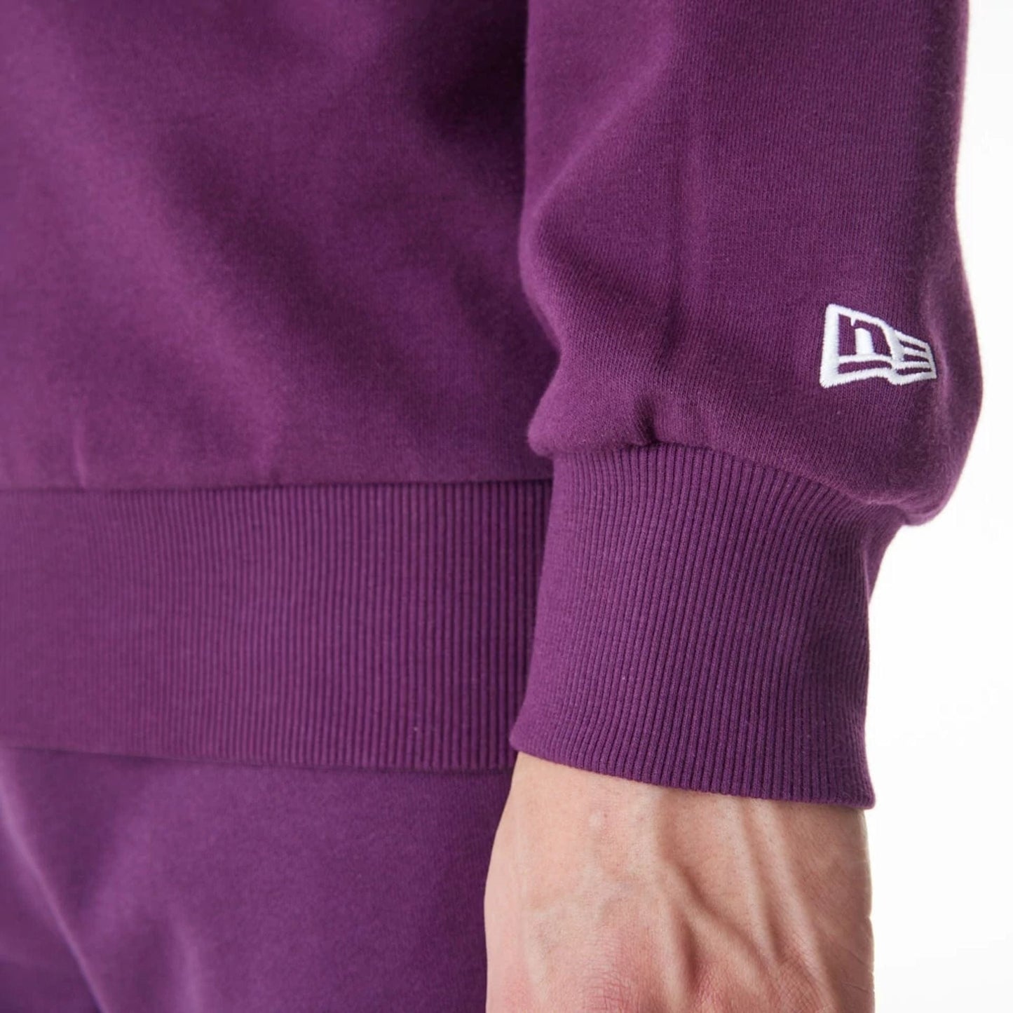 The Male model is wearing Chicago Bulls NBA Graphic Dark Purple Crew Neck Sweater 9