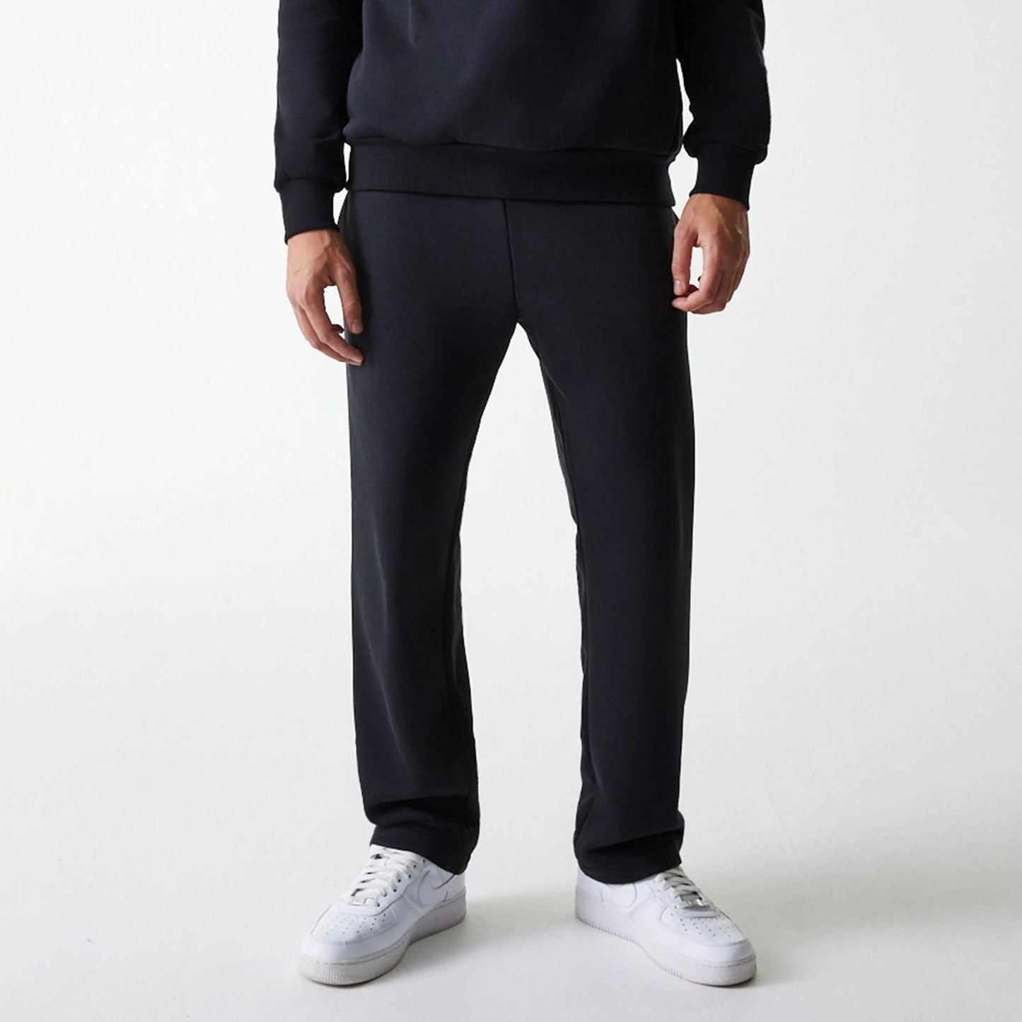 The Male model is wearing New Era Black Straight Leg Joggers 8