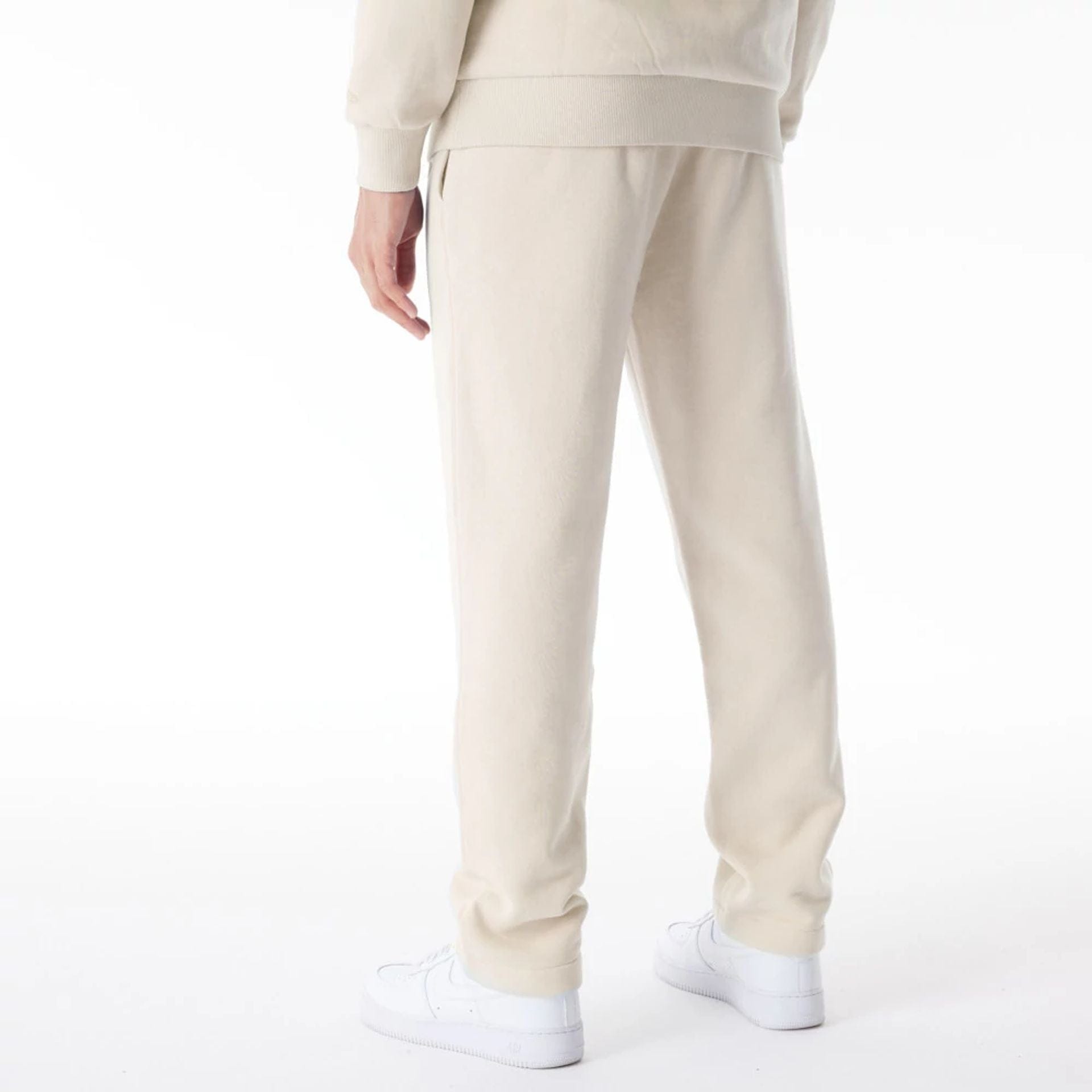 The Male model is wearing New Era Cream Straight Leg Joggers 2