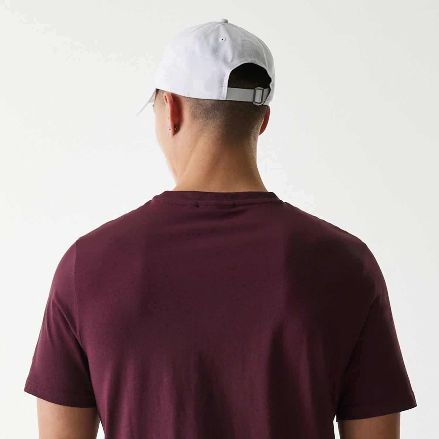 The Male model is wearing New York Yankees MLB Regular Dark Purple T-Shirt 7