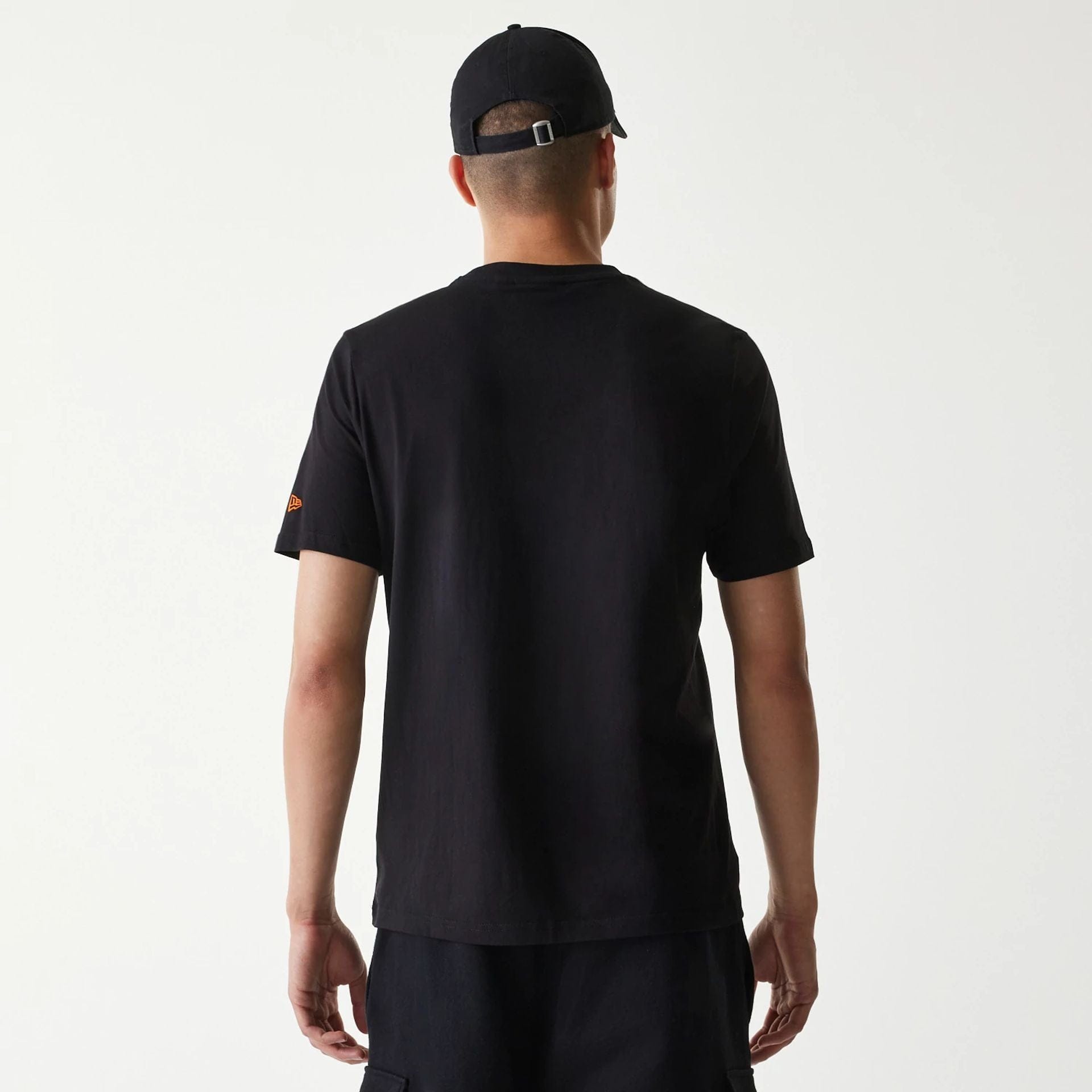 The Male model is wearing Baltimore Orioles MLB Regular Black T-Shirt 2