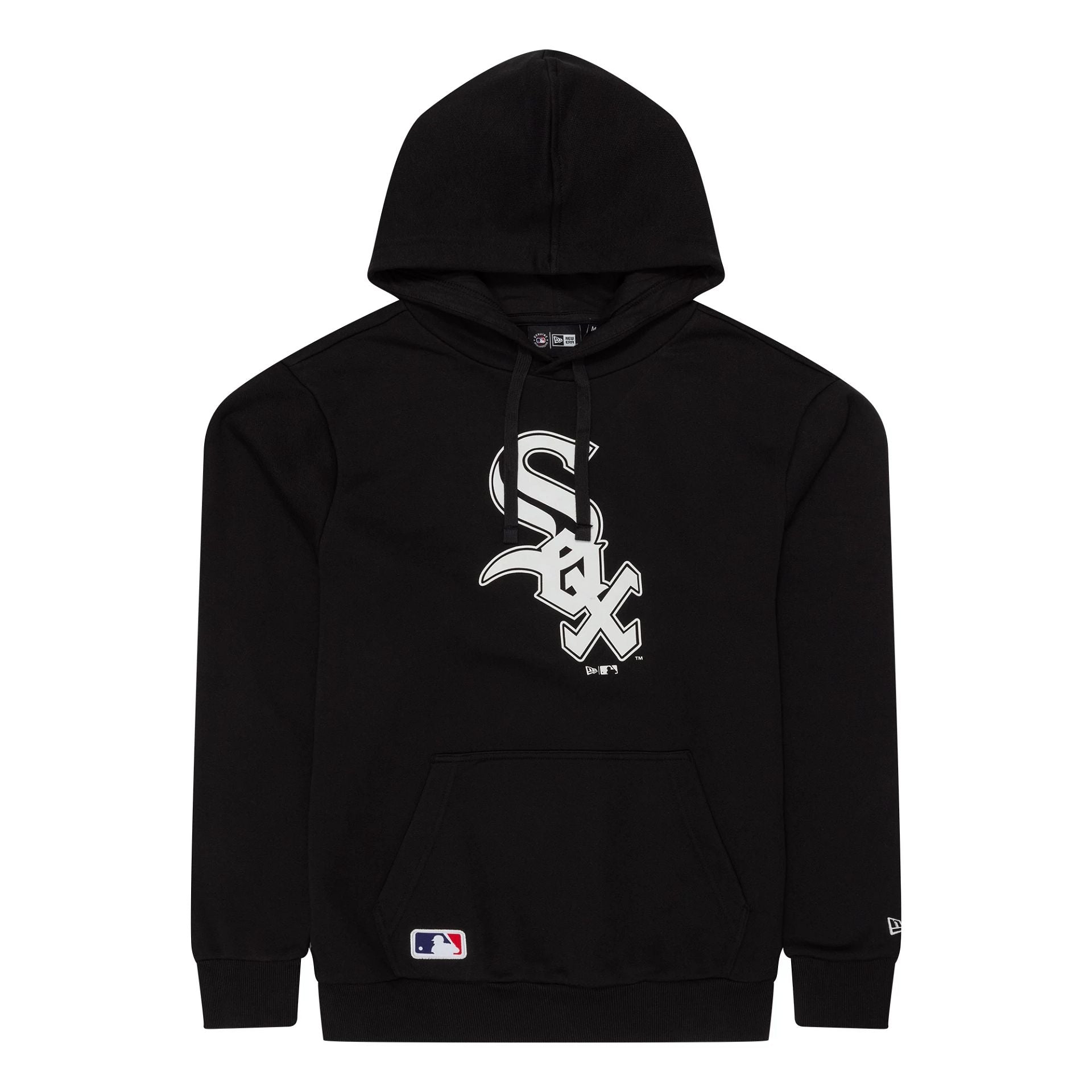 The Male model is wearing Chicago White Sox MLB Regular Black Pullover Hoodie 1