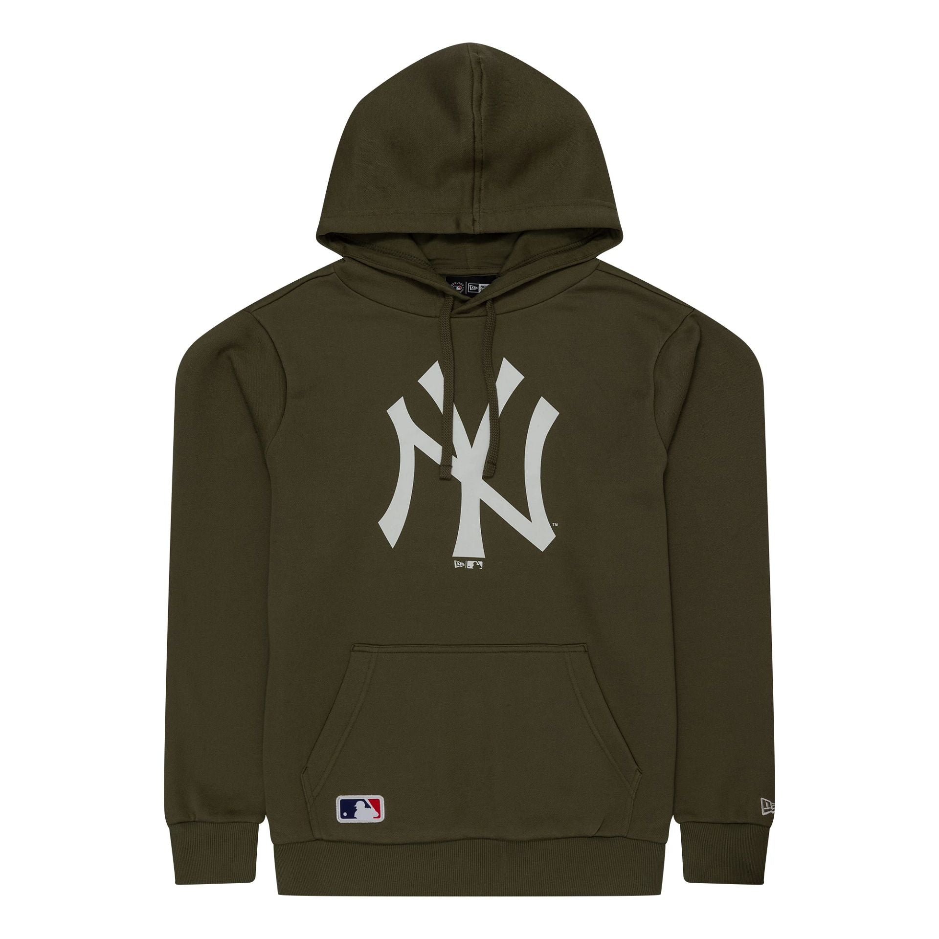 The Male model is wearing New York Yankees MLB Regular Green Pullover Hoodie 1